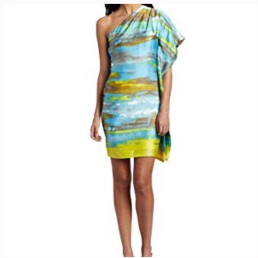 Calvin Klein One-Shoulder Asymmetrical Dress, Size 2